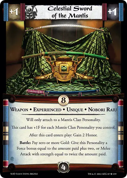 Celestial Sword of the Mantis • Experienced