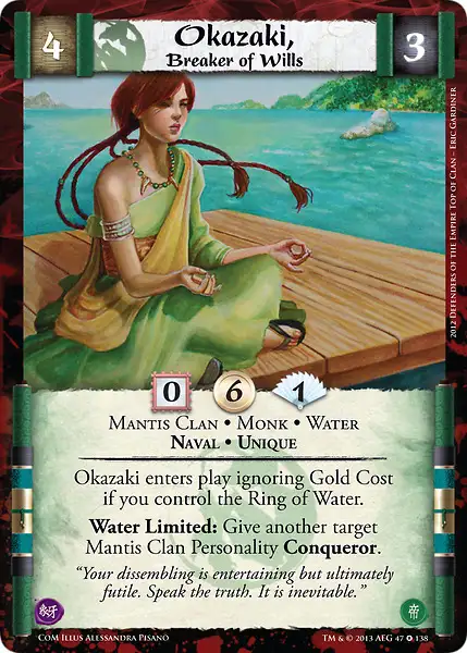 Okazaki, Breaker of Wills