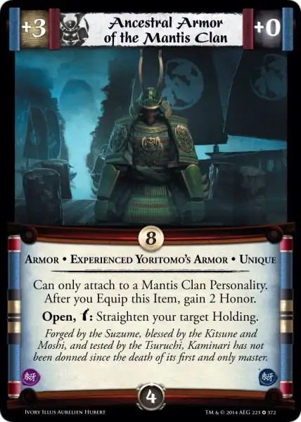 Ancestral Armor of the Mantis Clan • Experienced