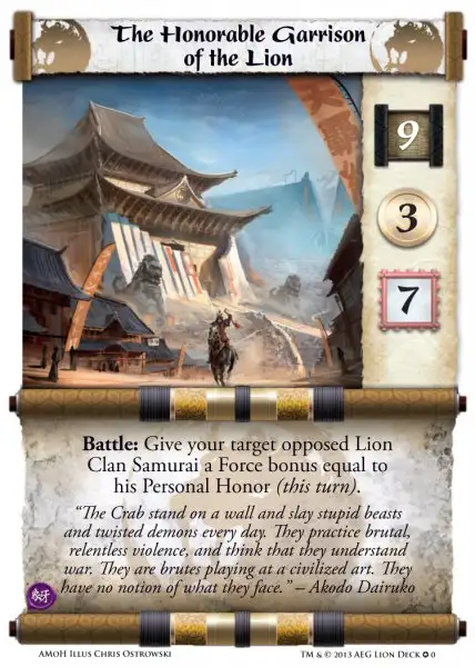 The Honorable Garrison of the Lion