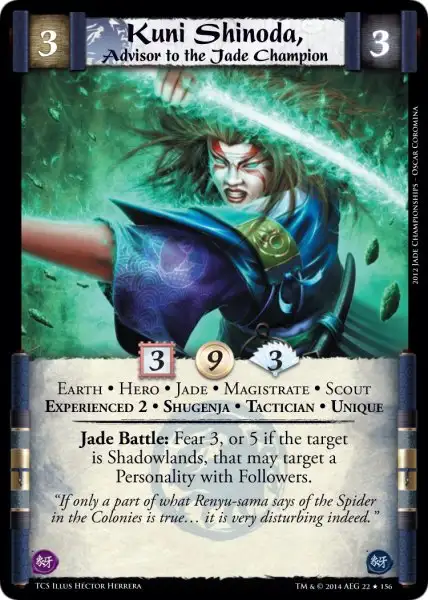 Kuni Shinoda, Advisor to the Jade Champion
