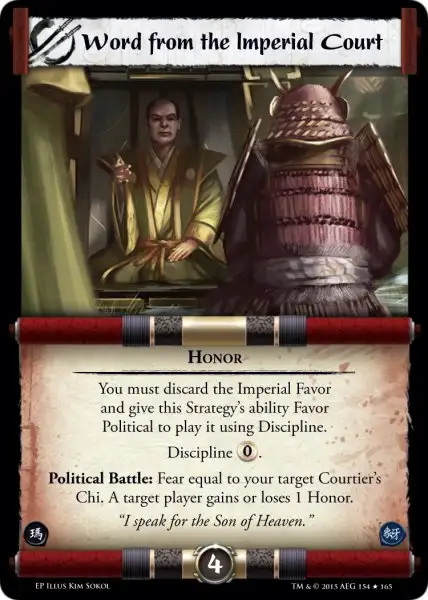 Word from the Imperial Court