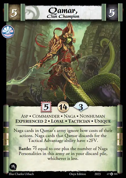 Qamar, Clan Champion