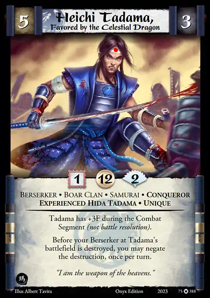 Heichi Tadama, Favored by the Celestial Dragon