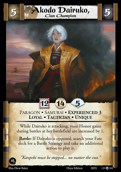 Akodo Dairuko, Clan Champion • Experienced 3