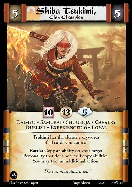 Shiba Tsukimi, Clan Champion