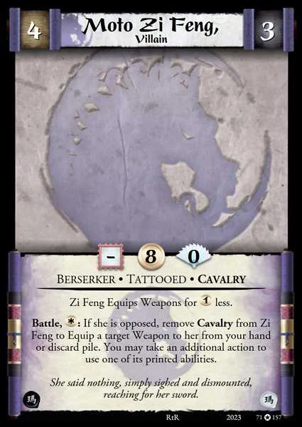 Moto Zi Feng, Villain