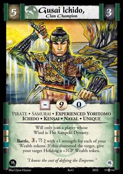 Gusai Ichido, Clan Champion