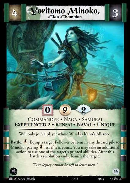 Yoritomo Minoko, Clan Champion