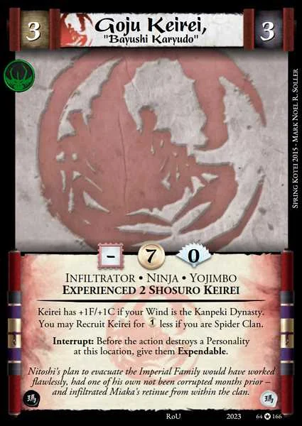 Goju Keirei, "Bayushi Karyudo"