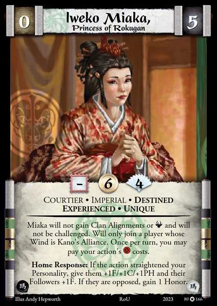 Iweko Miaka, Princess of Rokugan