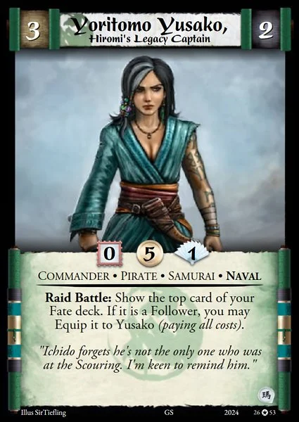 Yoritomo Yusako, Hiromi's Legacy Captain