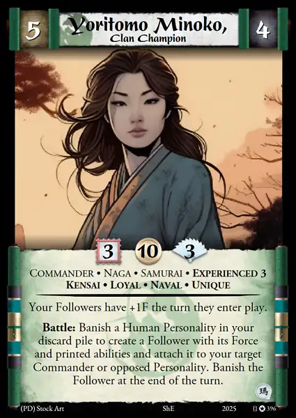 Yoritomo Minoko, Clan Champion