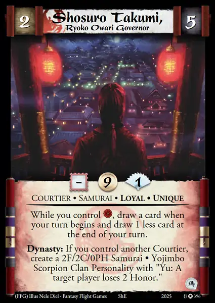 Shosuro Takumi, Ryoko Owari Governor