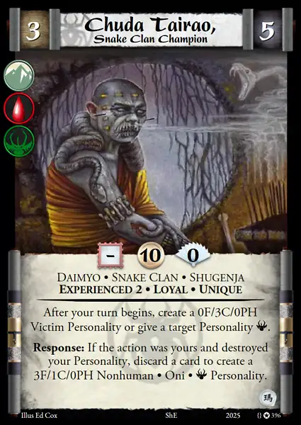Chuda Tairao, Snake Clan Champion