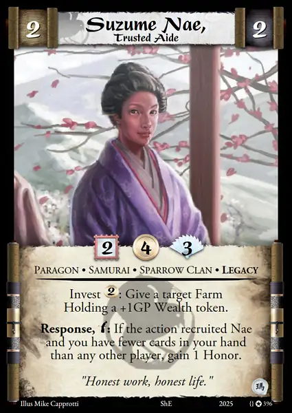 Suzume Nae, Trusted Aide
