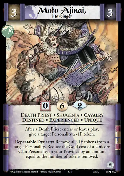 Moto Ajinai, Harbinger