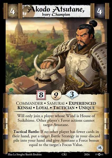 Akodo Atsutane, Ivory Champion • Experienced