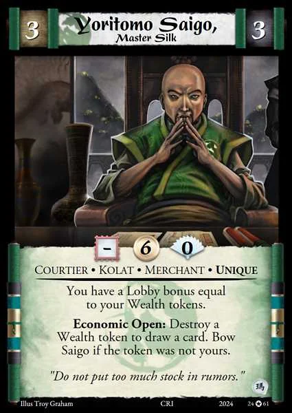 Yoritomo Saigo, Master Silk
