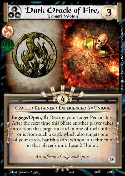 Dark Oracle of Fire, Tamori Wotan • Experienced 3