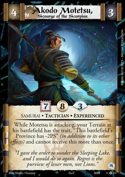 Akodo Motetsu, Scourge of the Scorpion • Experienced