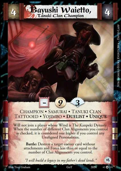Bayushi Waietto, Tanuki Clan Champion