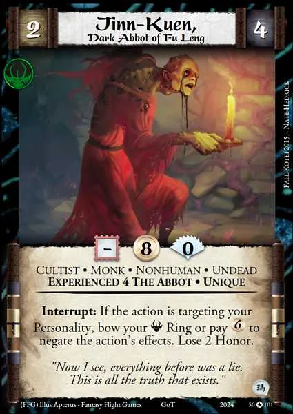 Jinn-Kuen, Dark Abbot of Fu Leng
