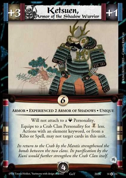 Ketsuen, Armor of the Shadow Warrior