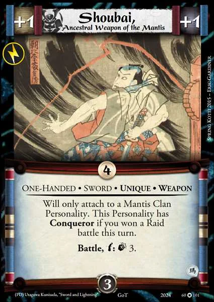 Shoubai, Ancestral Weapon of the Mantis