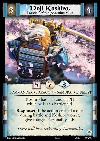 Doji Koshiro, Bastion of the Morning Sun