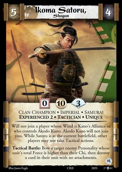 Ikoma Satoru, Shogun