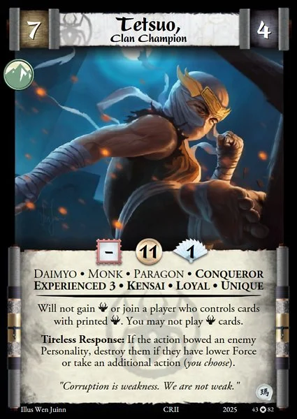 Tetsuo, Clan Champion