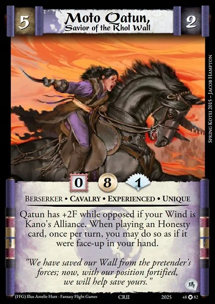 Moto Qatun, Savior of the Khol Wall
