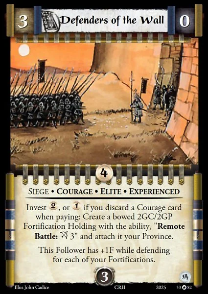 Defenders of the Wall • Experienced