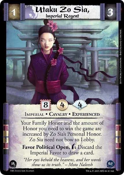 Utaku Zo Sia, Imperial Regent
