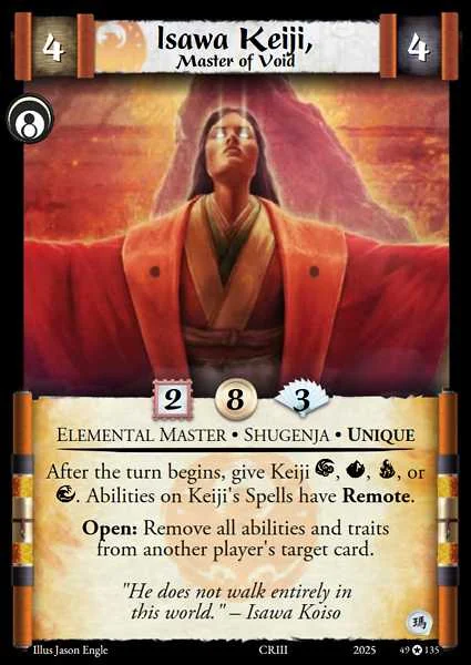Isawa Keiji, Master of Void