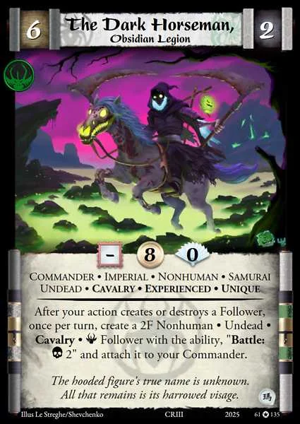The Dark Horseman, Obsidian Legion