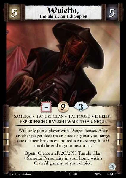 Waietto, Tanuki Clan Champion