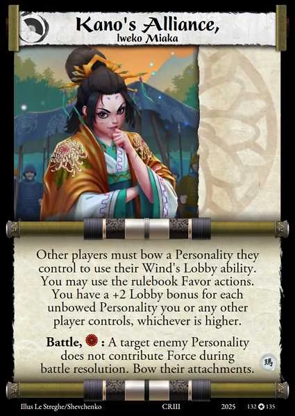 Kano's Alliance, Iweko Miaka