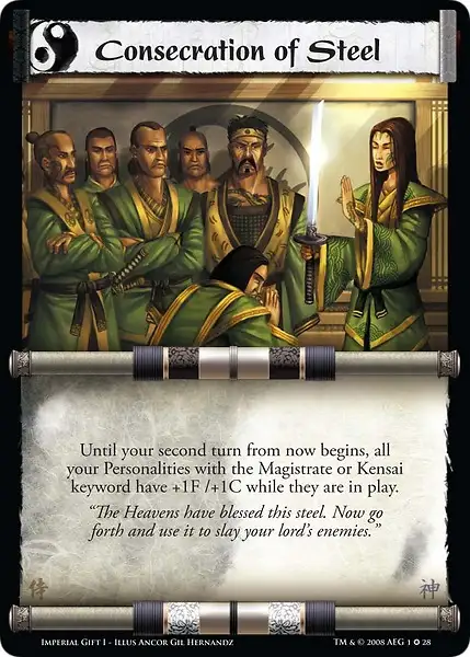 Consecration of Steel