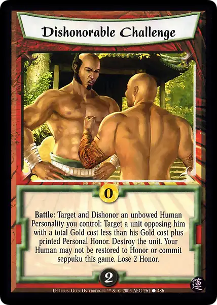 Dishonorable Challenge