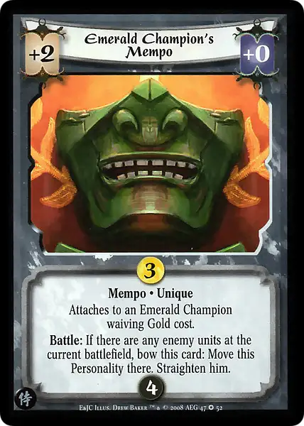 Emerald Champion's Mempo