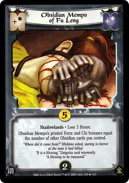 Obsidian Mempo of Fu Leng
