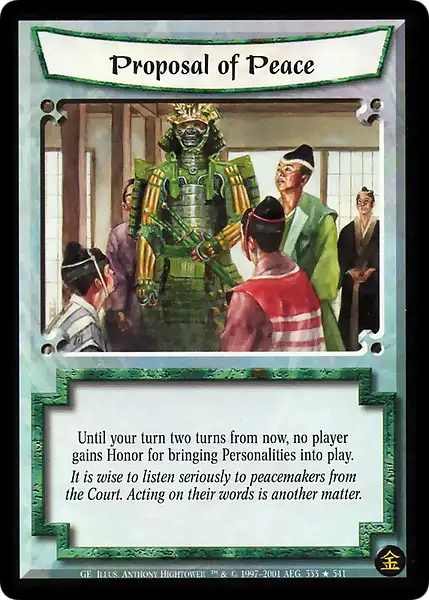 Proposal of Peace