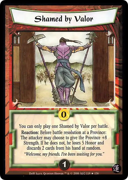 Shamed by Valor