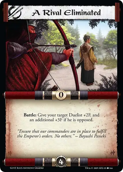A Rival Eliminated