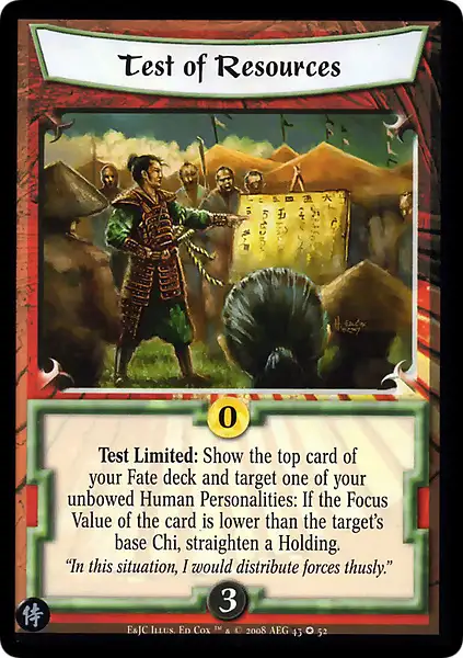 Test of Resources