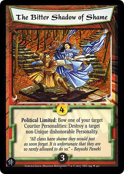 The Bitter Shadow of Shame