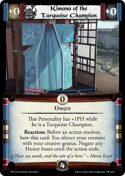 Kimono of the Turquoise Champion